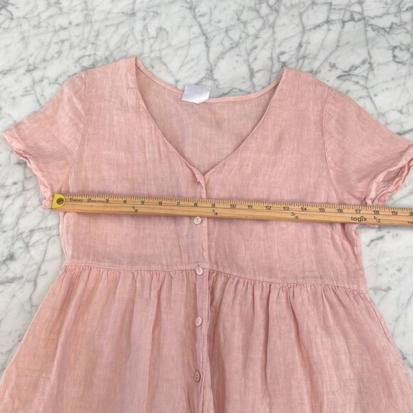 PRIV x Jillian Harris Hampton Linen Dress In Light Pink Size Small - Picture 6 of 10